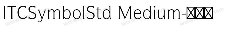 ITCSymbolStd Medium字体转换